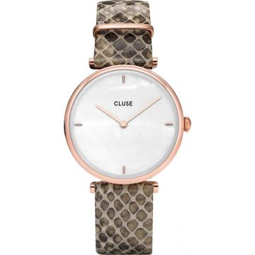 Cluse Triomphe Rose Gold White Pearl/Soft Almond Python CL61007