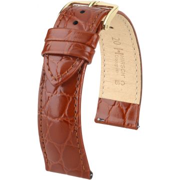 HIRSCH CROCOGRAIN M GOLDEN BROWN CALF Gold