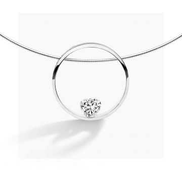 FJF JEWELLERY COLLIER HEART SILVER / WHITE FJF0010001SWH