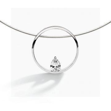 FJF JEWELLERY COLLIER PINE SILVER / WHITE FJF0010002SWH