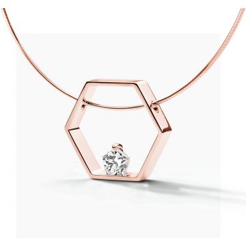 FJF JEWELLERY COLLIER PENTAGON RG / WHITE FJF0010003RWH