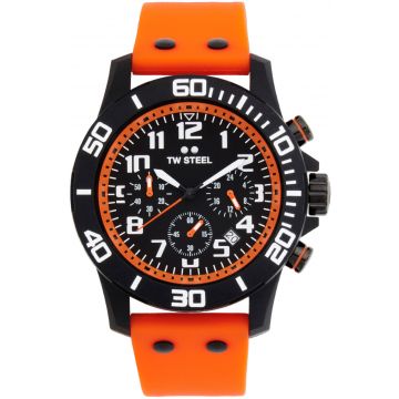 TW Steel TWCA2 Carbon Zwart Oranje 44mm