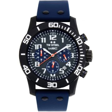 TW Steel TWCA5 Carbon Zwart Blauw WRC 44mm