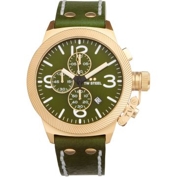 TW Steel TWCS108 New Canteen YG Chrono Groen leer 45mm