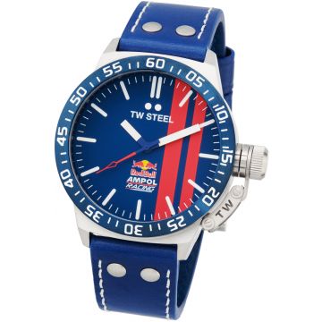 TW Steel TWCS112 Canteen Red Bull Ampol Blauw Leer 45mm