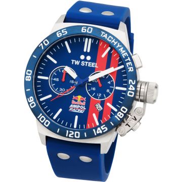 TW Steel TWCS120 Canteen Red Bull Ampol Chrono Blauw Siliconen 45mm