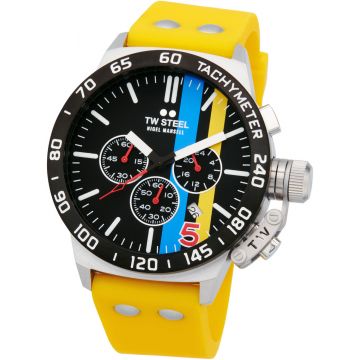 TW Steel TWCS124 Canteen Nigel Mansell Chrono Geel Siliconen 45mm